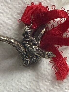 Vintage  Reed & Barton Mother Goose silver plate charm pendant ornament